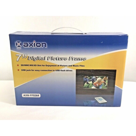 Digital Picture Frame Axion AXN-9702 7" Widescreen LCD Clock Calendar MP3 Alarm - Picture 2 of 7